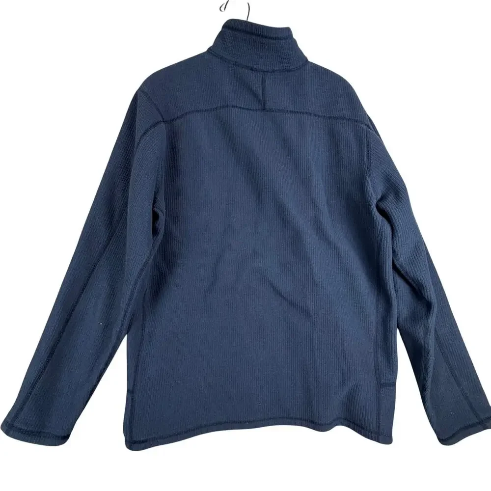 The North‎ Face Men’s L Fleece Pullover Quarter Zip Navy Blue Lightweight